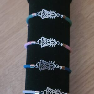 Pulsera cordón y acero Virgen Desamparados