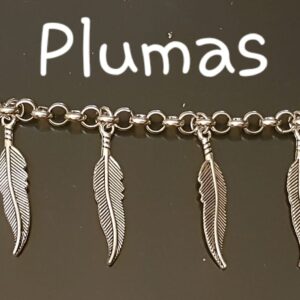 Pulsera acero Plumas