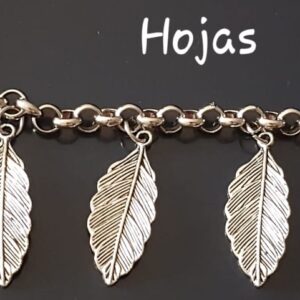 Pulsera acero Hojas árboles