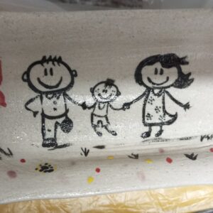 Bandeja cerámica Familia